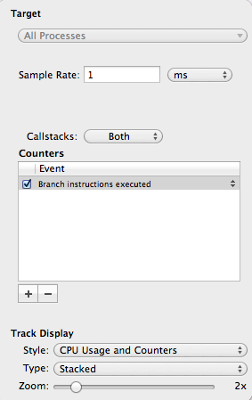 Counters Instrument Configuration