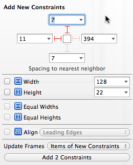Xcode 5 Pin Constraints