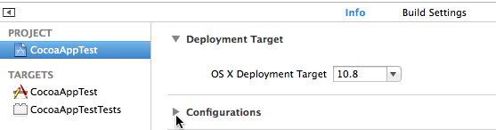 Set Deployment Target