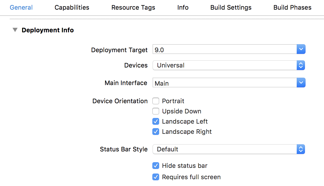 XcodeDeviceOrientation