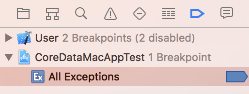ExceptionBreakpoint